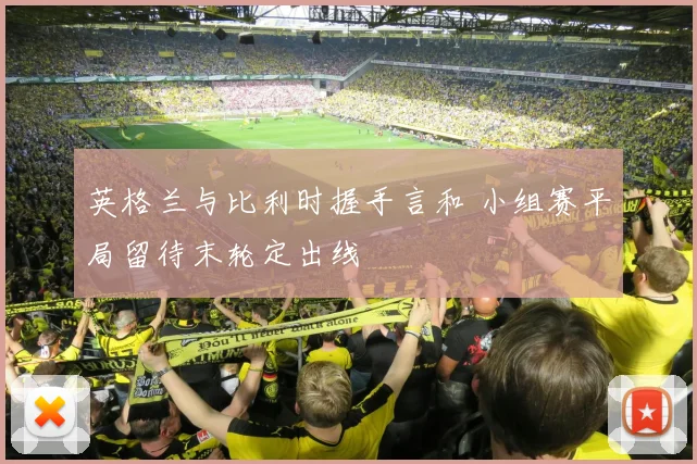英格兰与比利时握手言和 小组赛平局留待末轮定出线
