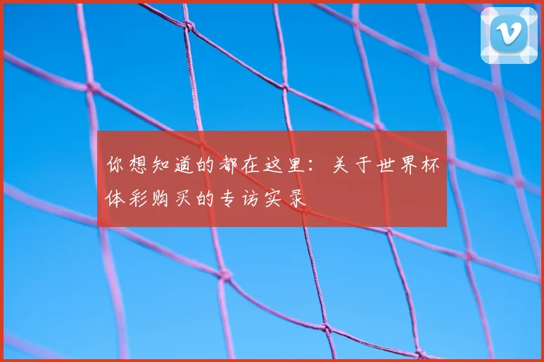 你想知道的都在这里：关于世界杯体彩购买的专访实录